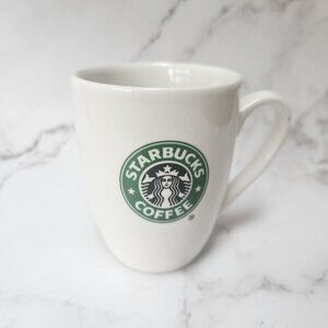 Starbucks Classic Coffee Mug White Beige with Logo 10.2 fl oz 2007